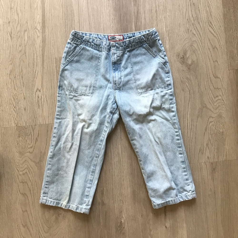 90’s Girls Old Navy Blue Jeans Capris, Size 14, Teen Y2K Denim Pants